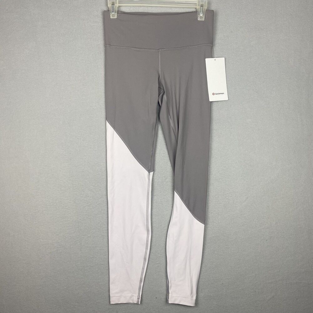 Lululemon 6 Speed Wunder Tight Leggings 28” Asym Rise Moon Chrome Two Tone $128